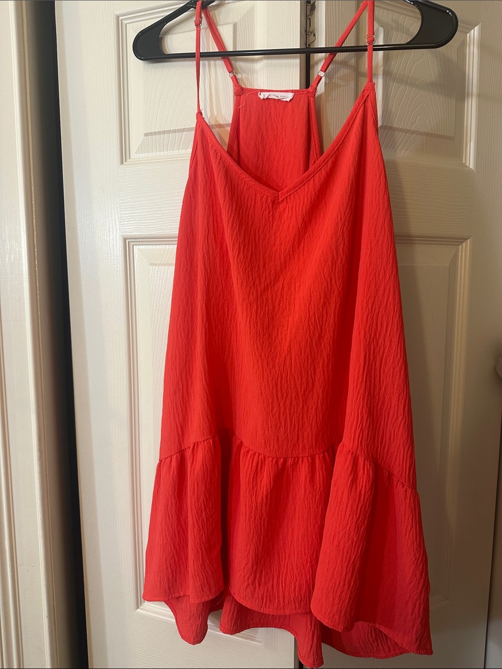 Chic Soul Red Tiered Spaghetti-Strap top